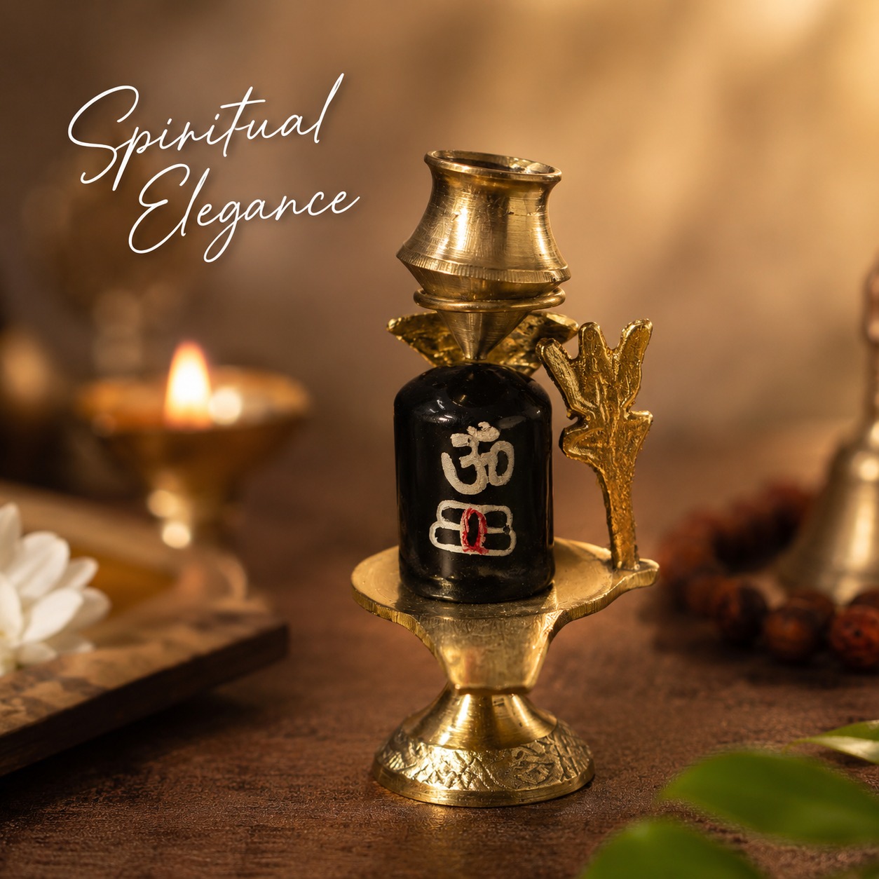 Brass Shivling Decorative Piece